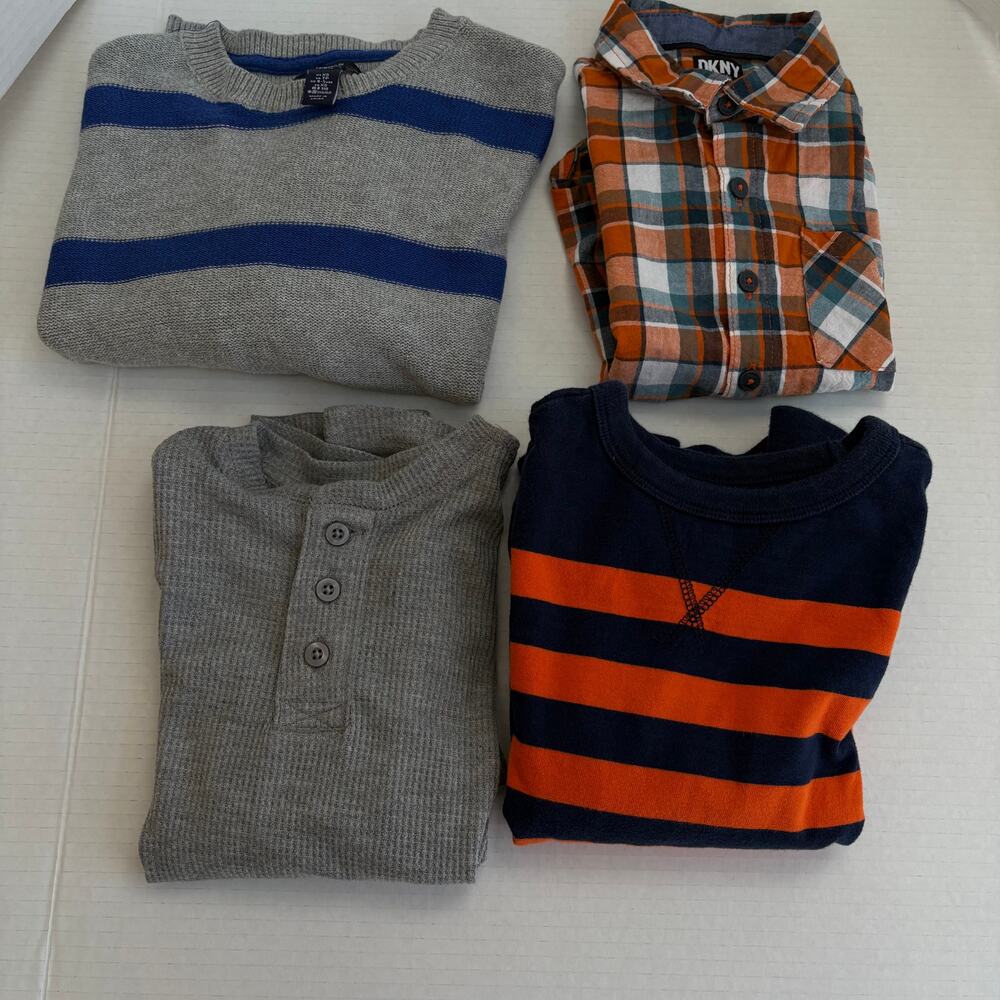 Bundle of 4 size 4/5 Boys: Sweater, Long Sleeve, Polo, & short sleeved Henley